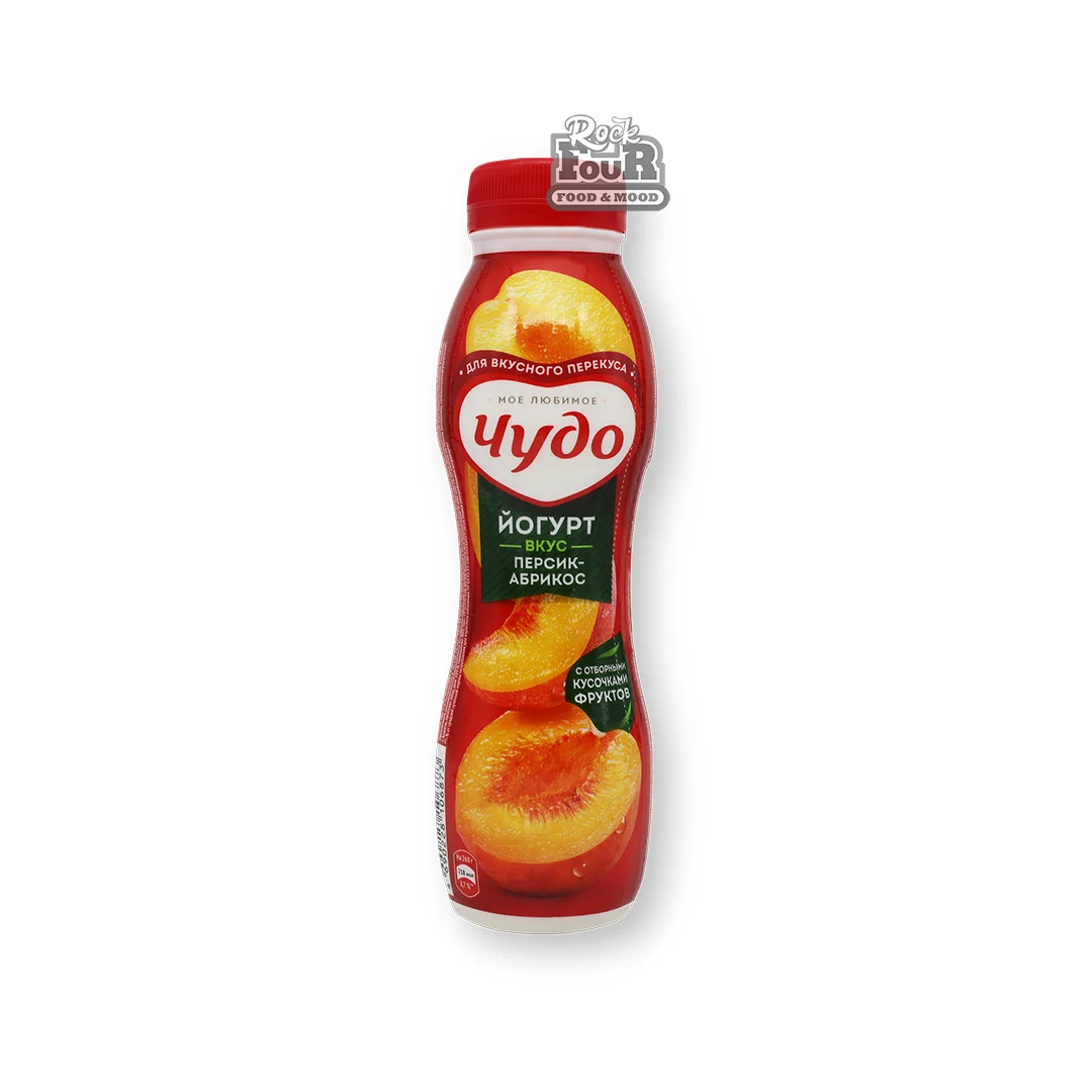 Drinking yogurt "Chudo" peach-apricot 1.9% 260g